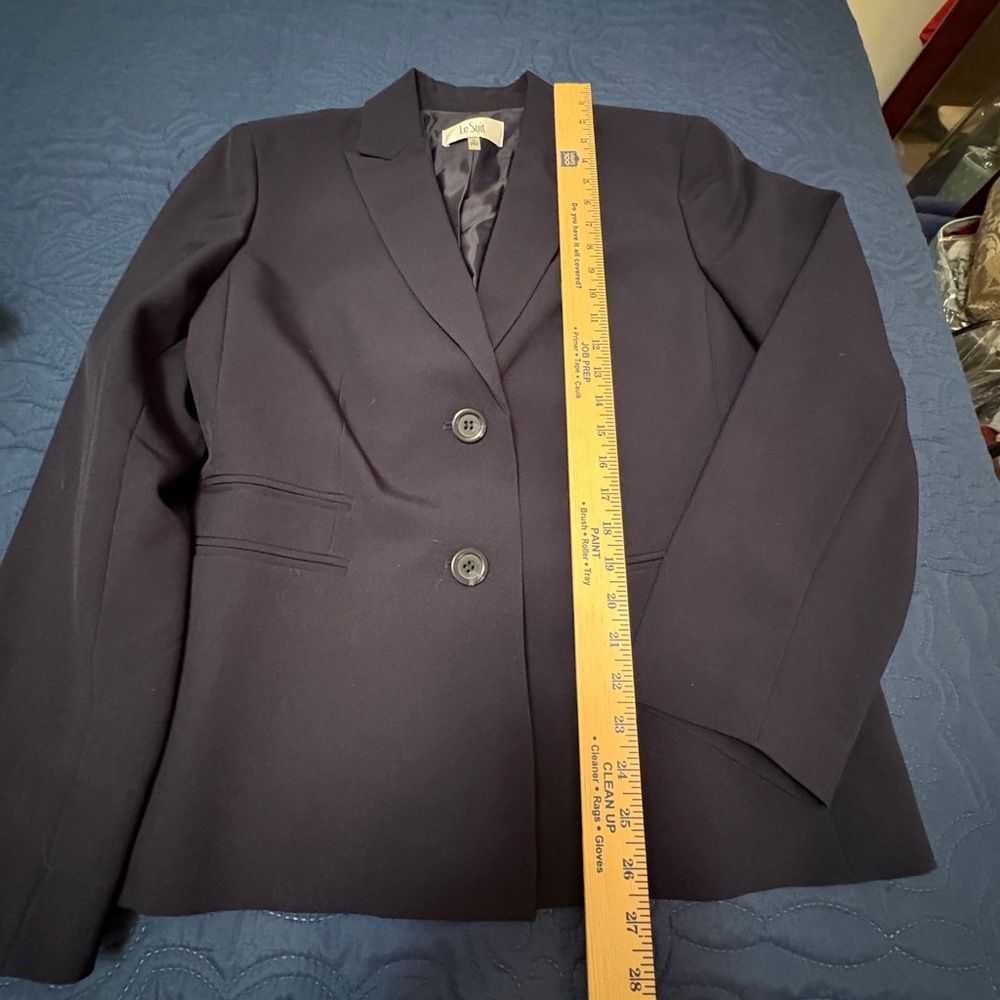 Le Suit Dark Blue Pant Suit